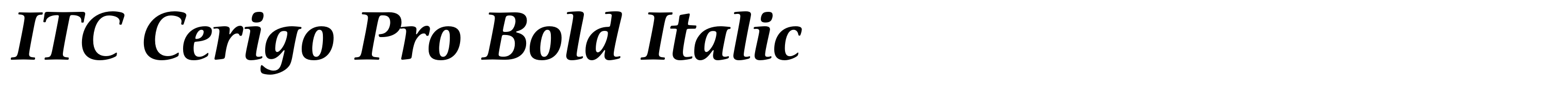 ITC Cerigo Pro Bold Italic